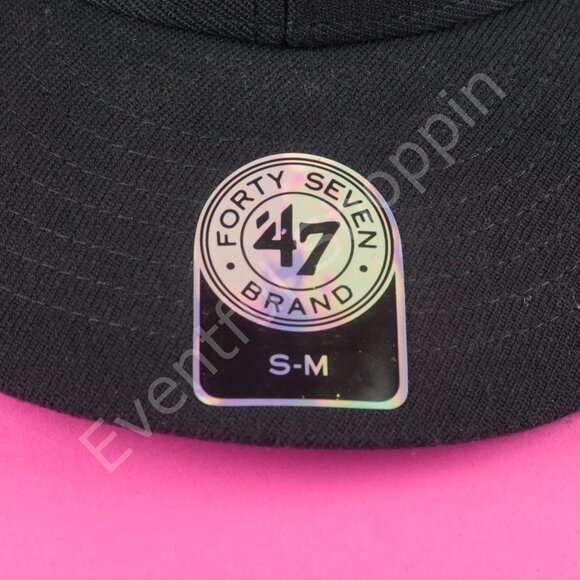 47 Detroit Tigers Hat Mens S-M Navy Blue Wool Blend Script New - Picture 7 of 12